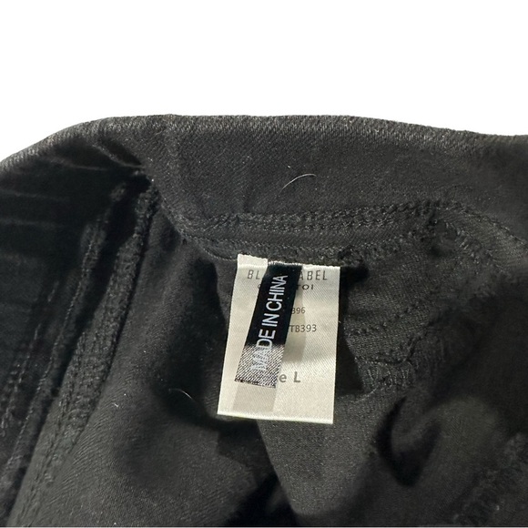 Black Label by C’est Toi Black Velvet Jean Pant Sz Large 30x28 Elastic Waist NWT - Picture 9 of 16